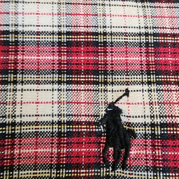 Ralph Lauren button shirt Tartan plaid red medium - Picture 3 of 10